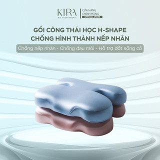Gối công thái học H-Shape hỗ trợ giảm nếp nhăn cổ và mặt khi ngủ, giúp thư giãn cổ vai gáy, nâng đỡ đốt sống cổ chuẩn