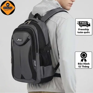 Balo laptop chống sốc Xbags XB 2004 đựng laptop nam 15.6 inch vải dù chống nước xám đen phong cách!