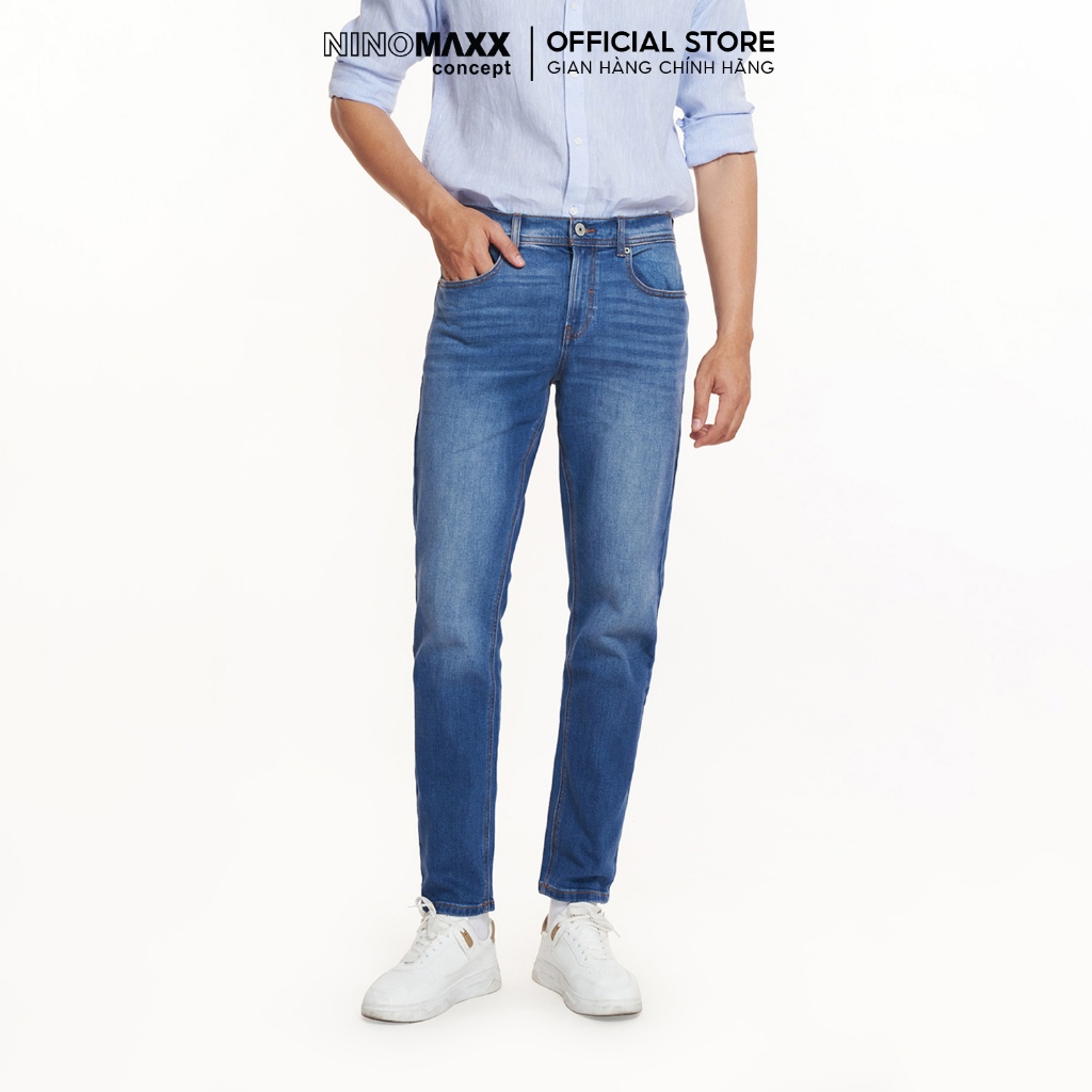 N&M Quần jean Repreve Nam phom Straight co giãn thấm hút tốt trơn 2206054