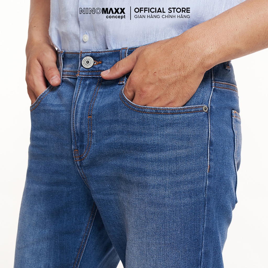 N&M Quần jean Repreve Nam phom Straight co giãn thấm hút tốt trơn 2206054