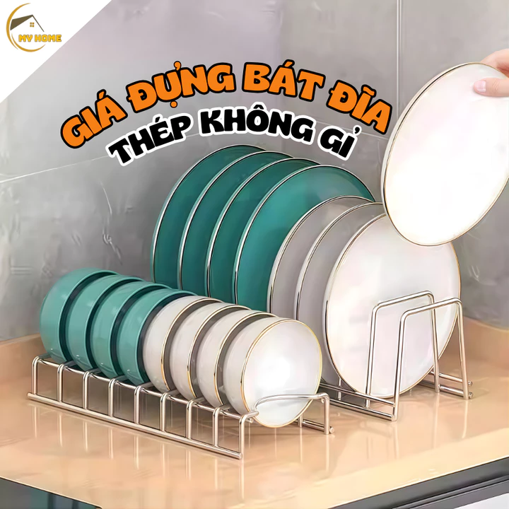 Giá Inox Úp Tô, Bát, Đĩa, Đũa Ráo Nước Inox Chống Gỉ Tiết Kiệm Diện Tích Gọn Gàng Tiện Lợi MyHome