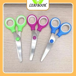 LEAFBOOK Kéo Cắt Giấy Thủ Công / Kéo Học Sinh Xuân Bo Không Nắp Loại Tốt, Sắc Bén
