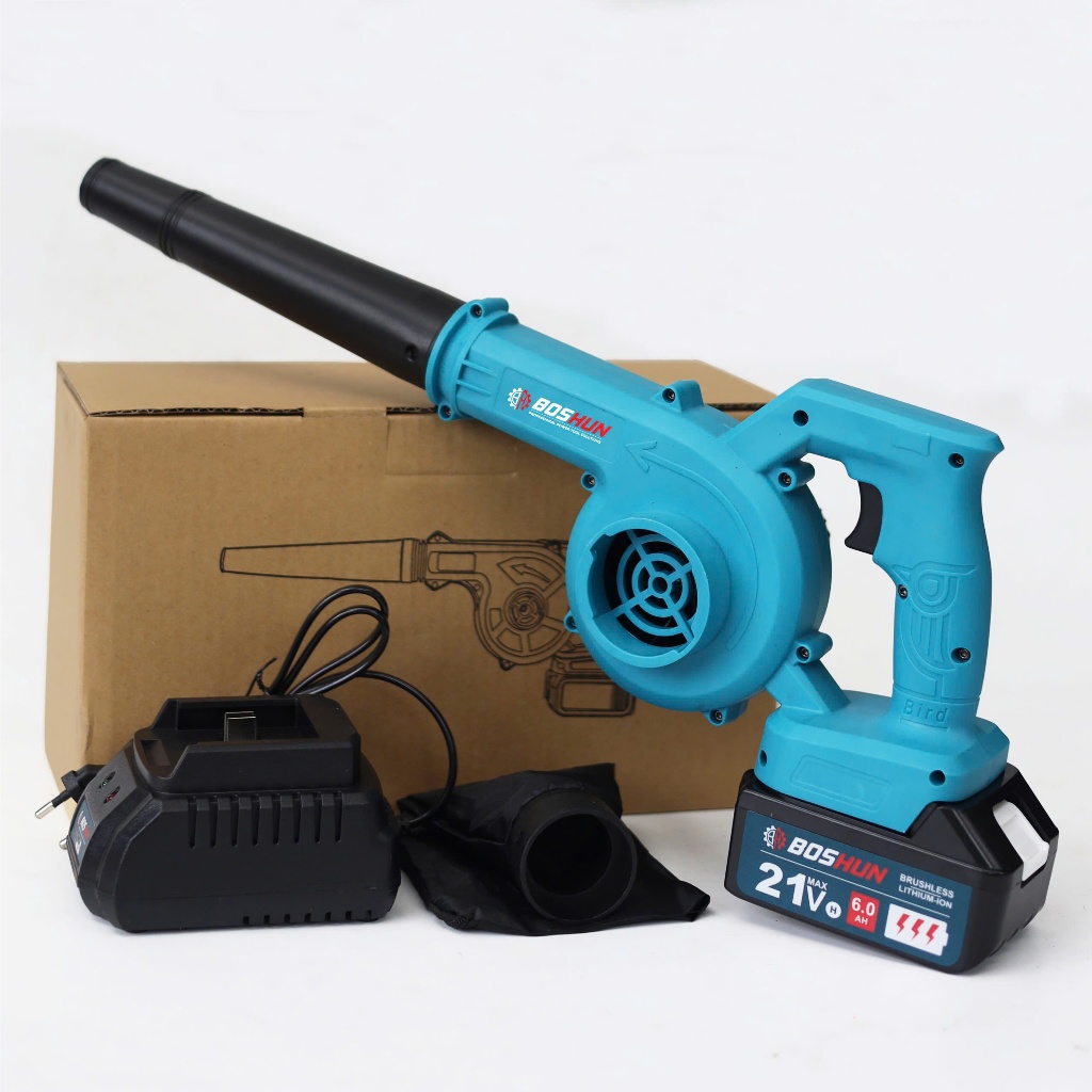 Máy Thổi Hút Bụi Pin BOSHUN BS-AB775LION, Công Suất 680w, Vừa Thổi Vừa Hút, Chân Pin Phổ Thông