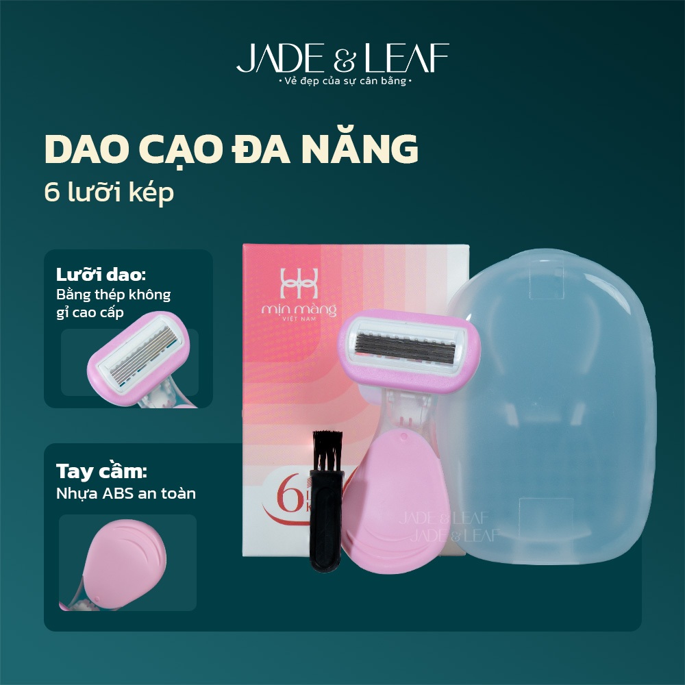 Dao Cạo Lông Vùng Kín Jade&Leaf Cao Cấp, Cạo Vùng Kín, Nách Cho Nữ Siêu Sạch Nhẹ Nhàng Không Rát