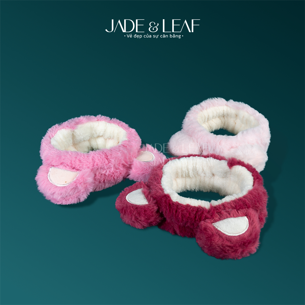 Băng Đô Cài Tóc Rửa Mặt Jade&Leaf, Bờm Cute Gấu Dâu Dễ Thương Tiện Dụng Phong Cách Nữ Tính