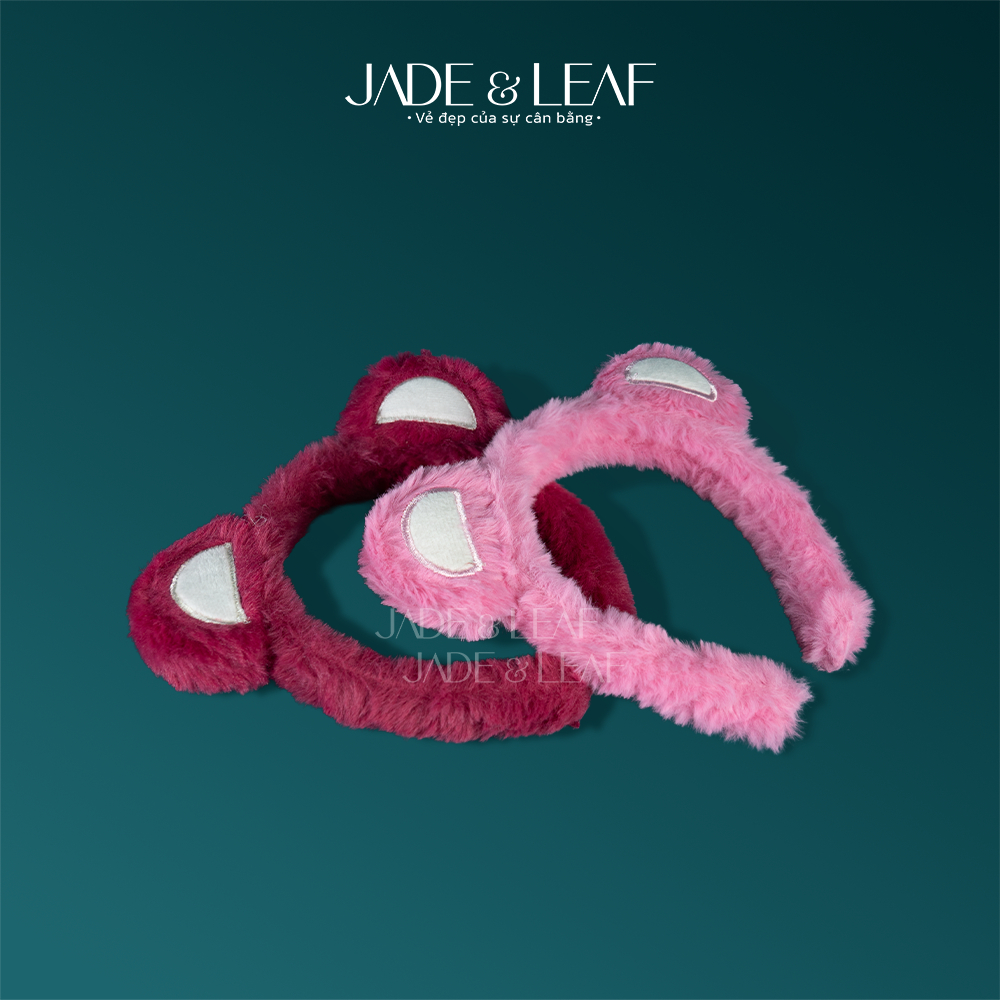 Băng Đô Cài Tóc Rửa Mặt Jade&Leaf, Bờm Cute Gấu Dâu Dễ Thương Tiện Dụng Phong Cách Nữ Tính