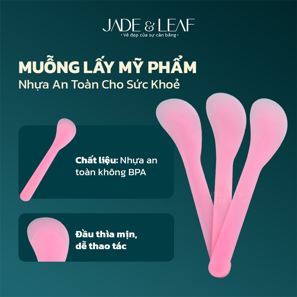 Muỗng Thìa Lấy Sản Phẩm Jade&Leaf, Kem Body Mỹ Phẩm Tiện Dụng, Chất Liệu Nhựa An Toàn Cho Sức Khoẻ