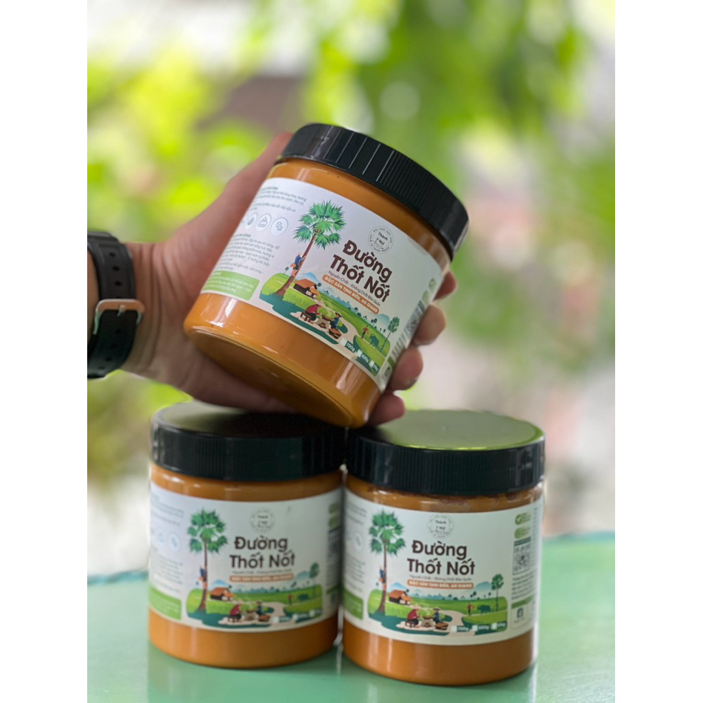 Đường Thốt Nốt Nguyên Chất – Combo 3 Hũ (800g/Hũ) - Dẻo Mềm, Đặc Sản An Giang