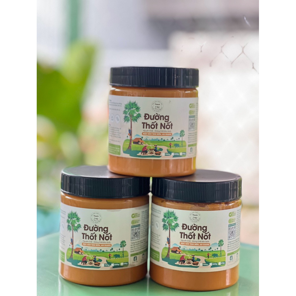 Đường Thốt Nốt Nguyên Chất – Combo 3 Hũ (800g/Hũ) - Dẻo Mềm, Đặc Sản An Giang