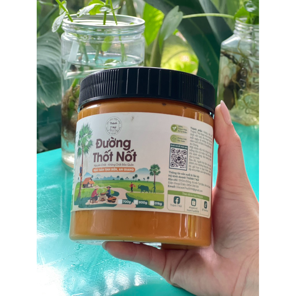 Đường Thốt Nốt Nguyên Chất – Combo 3 Hũ (800g/Hũ) - Dẻo Mềm, Đặc Sản An Giang