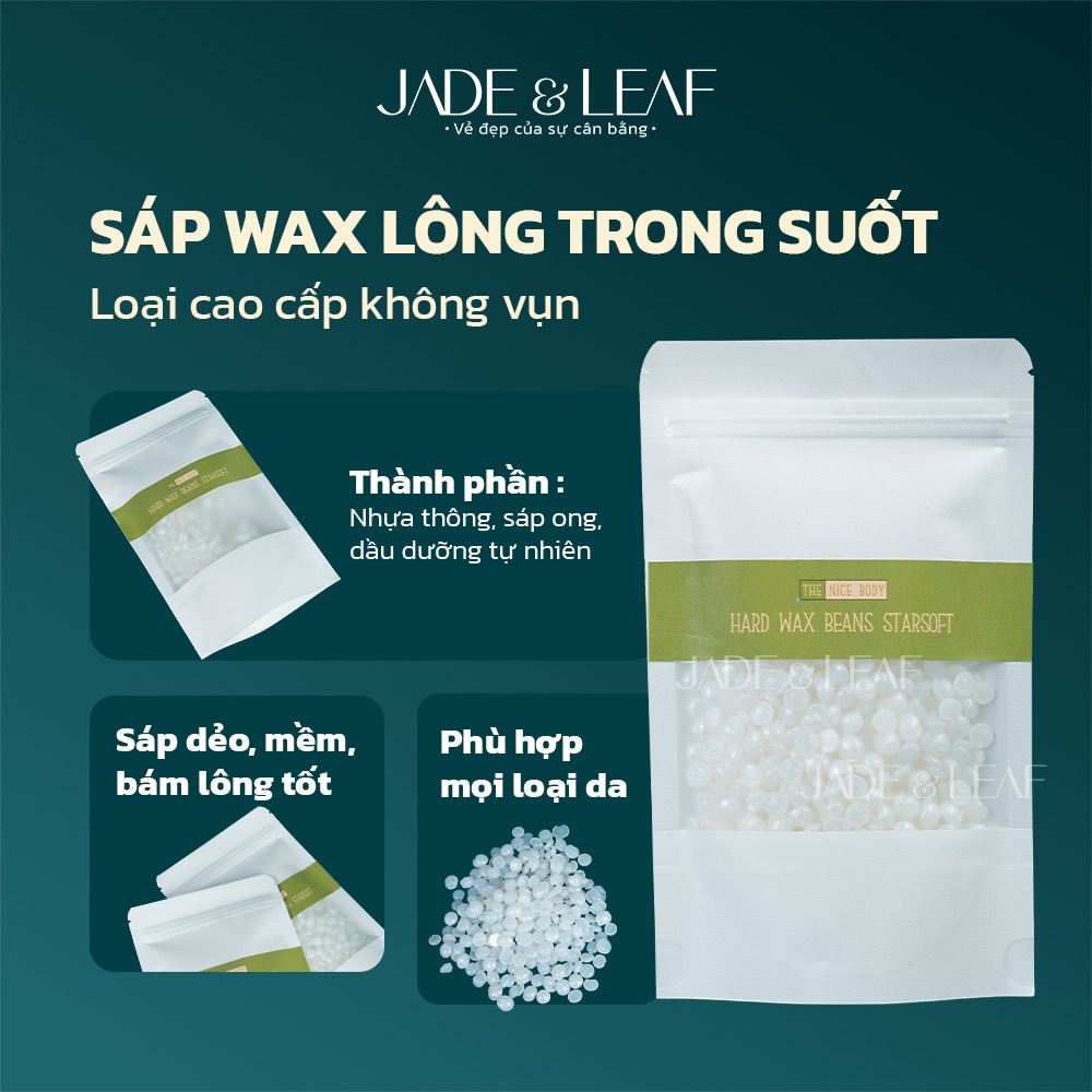 Sáp Wax Lông Trong Suốt Jade&Leaf Cao Cấp, Wax Lông Tay Chân Nách Siêu Bám Phù Hợp Cho Mọi Loại Da