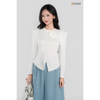 Áo Thun 𝐂𝐂𝐇𝐀𝐓 Dáng Ôm Kiểu Dài Tay Trendy Chất Liệu Co Giãn Cao Cấp 25TDC2030OT