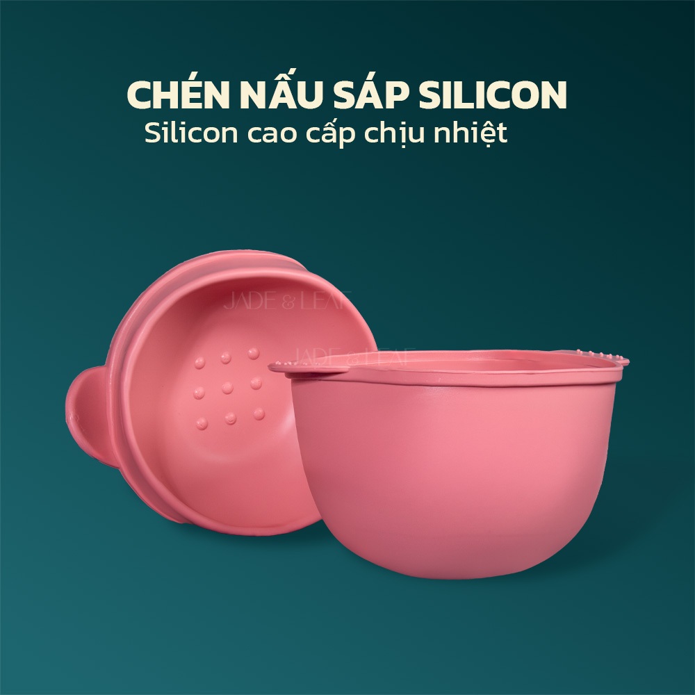 Chén Nấu Sáp Wax Lông Jade&Leaf Silicon Cao Cấp, Chống Dính Chịu Nhiệt Tốt Dễ Vệ Sinh Tiện Lợi