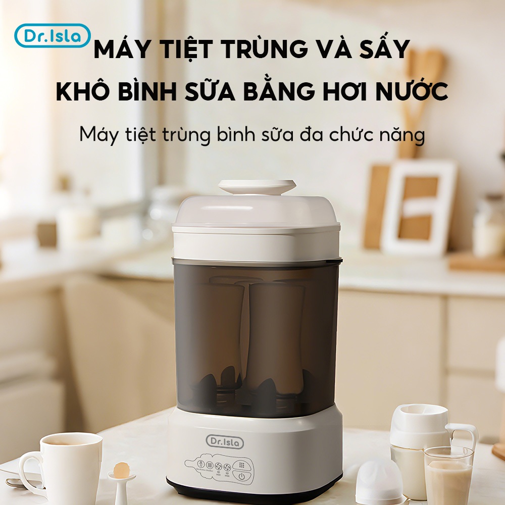 Máy khử trùng & sấy khô không khí cho bé Dr. Isla N36, làm khô và kháng khuẩn ba trong một Vật liệu PP BPA Free