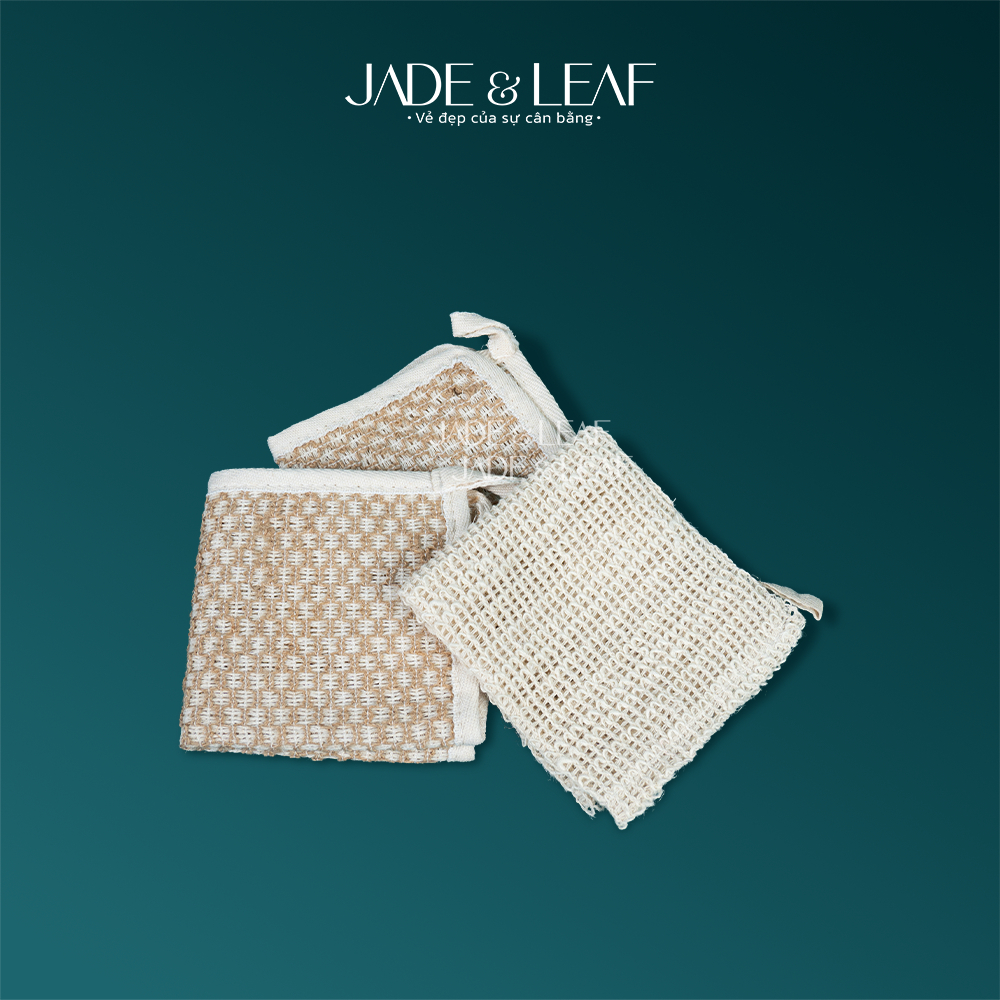 Khăn Tẩy Tế Bào Chết Jade&Leaf, Mặt Và Body 2in1, Từ Sợi Vỏ Cây Thiên Nhiên, An Toàn, Lành Tính