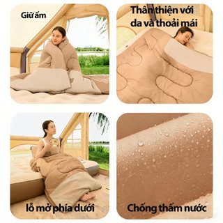 Túi ngủ văn phòng siêu nhẹ túi ngủ chống thấm nước có thể gấp gọn thích hợp cho du lịch và cắm trại