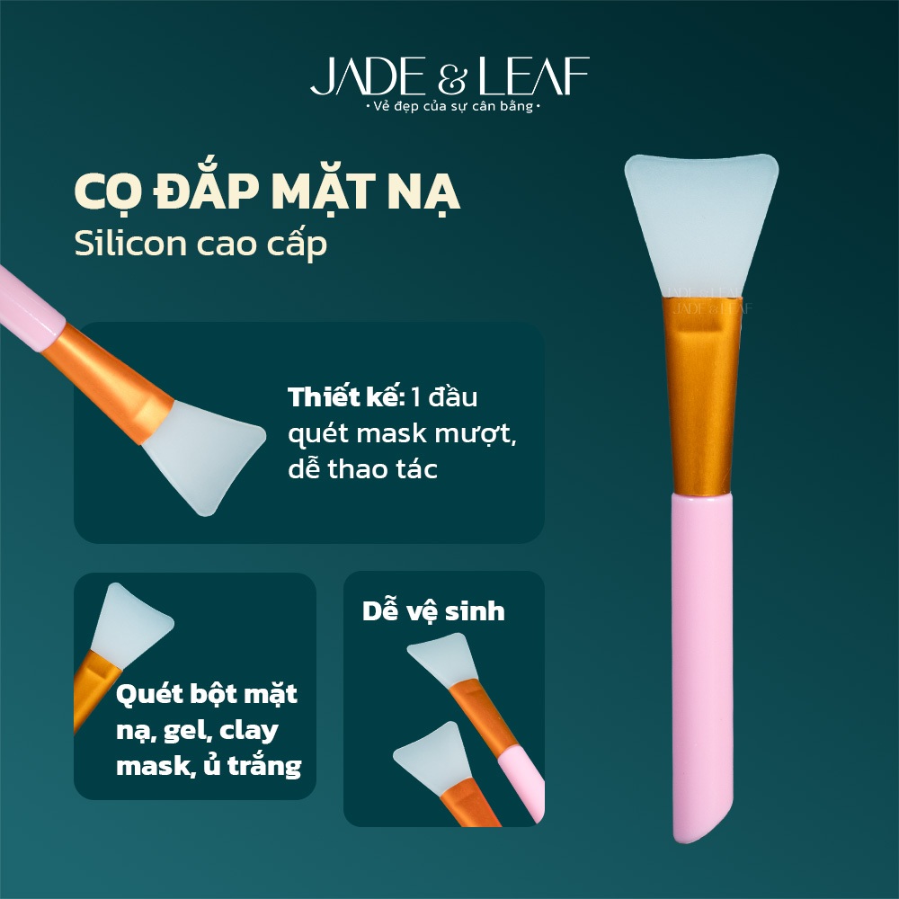 Cọ Đắp Mặt Nạ Silicon Jade&Leaf 1 Đầu Cao Cấp, Quét Bột An Toàn Lành Tính Dễ Vệ Sinh Tiện Lợi
