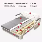 Giường sofa gấp gọn thành ghế đa năng,sofa giường thông minh gấp gọn thành ghế chất liệu khung sắt chịu lực có hộc để đồ — ảnh 4