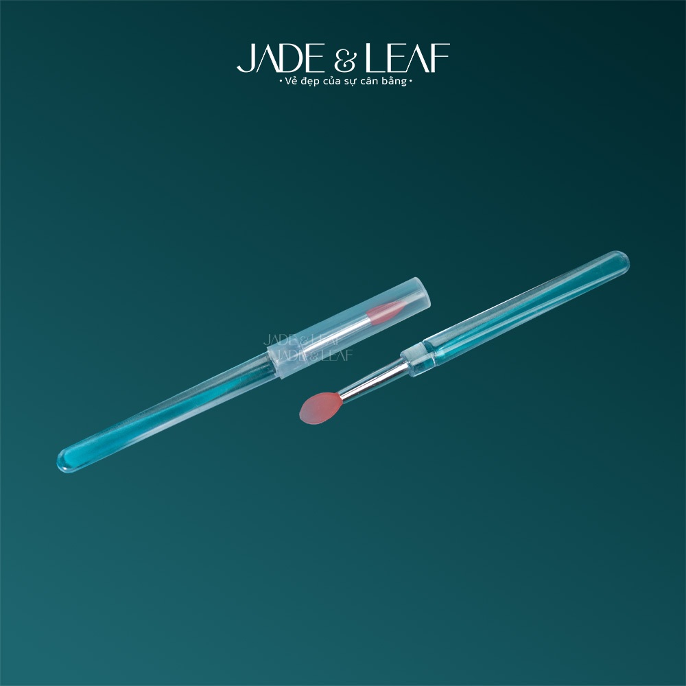 Cọ Tô Son Môi Silicon Jade&Leaf, Thiết Kế Sang Trọng Cán Dài Silicon Tiện Lợi An Toàn Thân Thiện