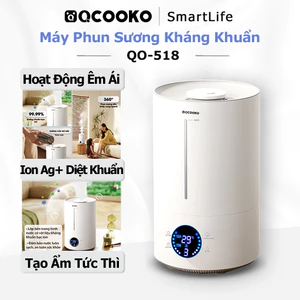 Máy Phun Sương Tạo Ẩm QCOOKO Ion Ag+ Diệt Khuẩn Tự Ngắt Khi Hết Nước Bảo Hành 12 Tháng