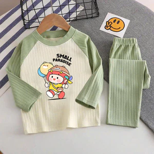 🌸 ĐỒ BỘ BÉ GÁI DÀI TAY GÂN MỀM MỊN – HÌNH DỄ THƯƠNG 🌸 DG471