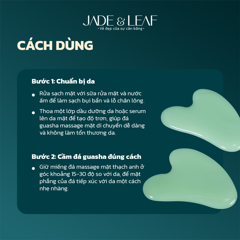 Đá Massage Mặt Guasa Jade&Leaf, Đá Thạch Anh Thiên Nhiên Nâng Cơ Mát Xa Cải Thiện Giấc Ngủ
