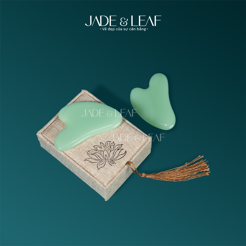 Đá Massage Mặt Guasa Jade&Leaf, Đá Thạch Anh Thiên Nhiên Nâng Cơ Mát Xa Cải Thiện Giấc Ngủ