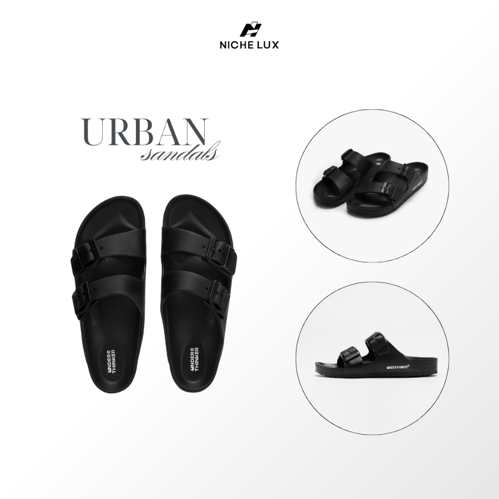 Dép Nhựa Hai Quai EVA URBAN Ngang Nam Nữ Đúc Chống Trượt Có Khoá Cài Êm Chân | NICHE LUXURY