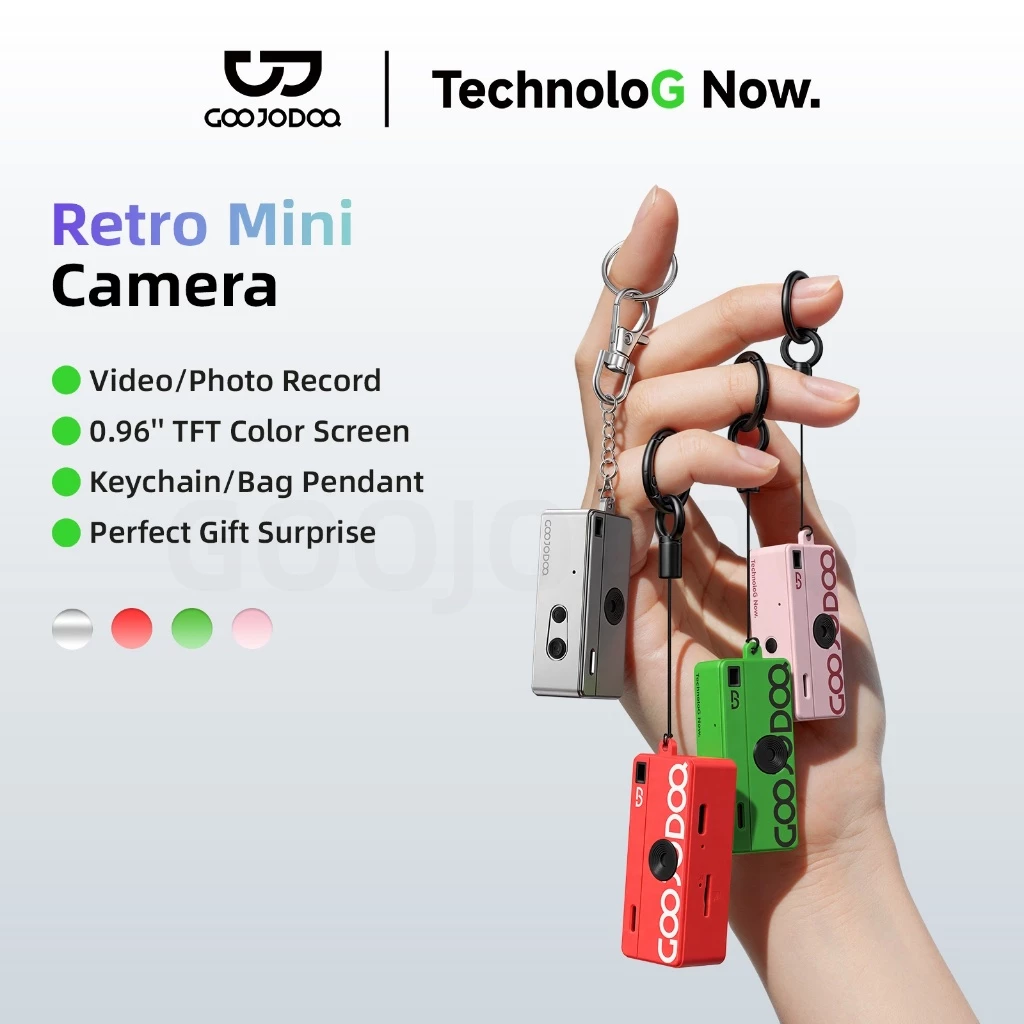 Máy ảnh móc khóa Goojodoq thiết kế mini retro