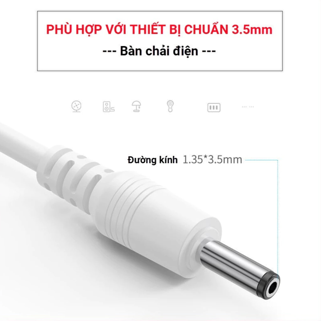 Dây sạc 3,5 mm Dây sạc tiện lợi cho bàn chải đánh răng điện/máy rửa mặt không dễ gãy