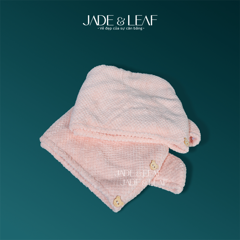 Khăn Quấn Ủ Tóc Jade&Leaf Cao Cấp 2 Lớp, Nhanh Khô Chất Microfiber Siêu Thấm Hút, Siêu Dày