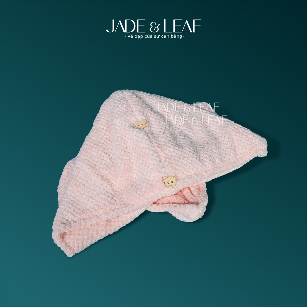 Khăn Quấn Ủ Tóc Jade&Leaf Cao Cấp 2 Lớp, Nhanh Khô Chất Microfiber Siêu Thấm Hút, Siêu Dày