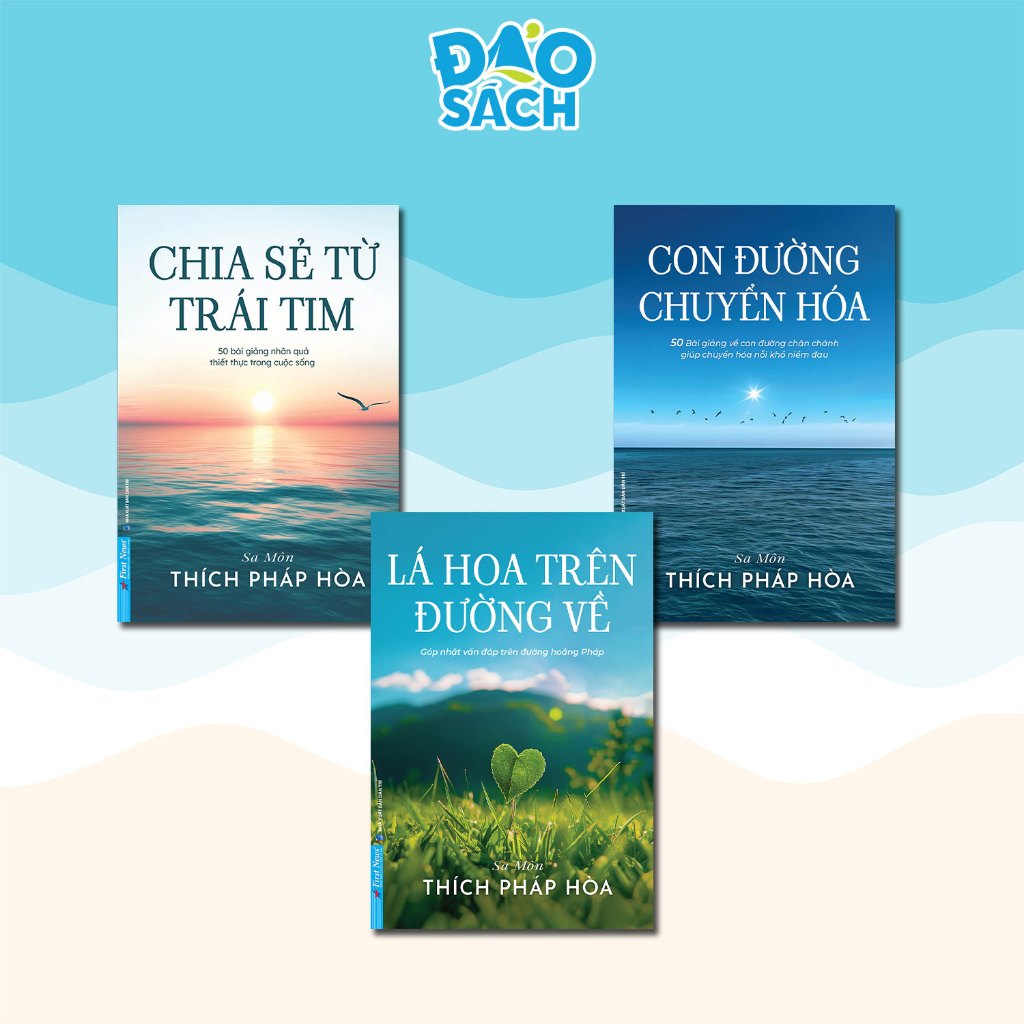 Bìa sách của Thích Pháp Hòa (Lá Hoa Trên Đường Về Chia Sẻ Từ Trái Tim Con Đường Chuyển Hóa)