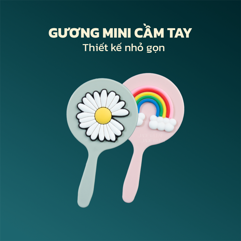 Gương Mini Cầm Tay Di Động Jade&Leaf, Gương Trang Điểm Nhỏ Gọn, Bỏ Túi Tiện Lợi Dễ Mang Đi