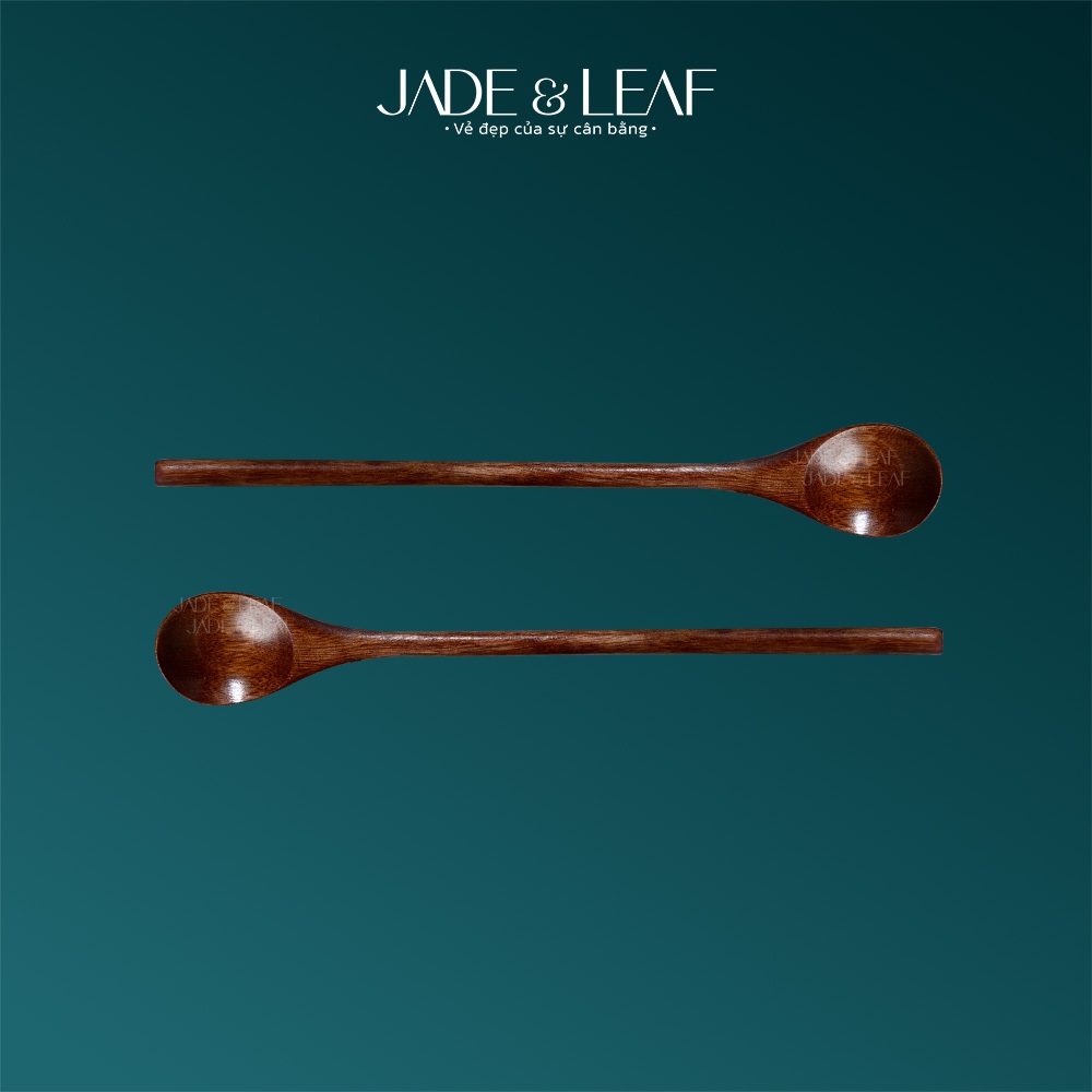 Muỗng Gỗ Hàn Quốc Jade&Leaf, Thìa Gỗ Cán Dài Từ Gỗ Cao Cấp Đắp Mặt Nạ Trộn Bột Trang Trí Tiện Lợi