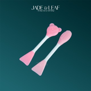 Bàn Chải Rửa Mặt Silicon Jade&Leaf, 2 Đầu Tiện Lợi Cọ Đắp Mặt Nạ Rửa Mặt Hình Gấu Siêu Dễ Thương