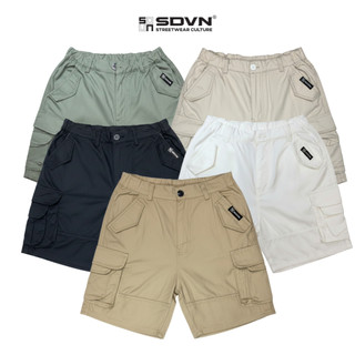 Quần Short UNISEX Kaki Túi Hộp SDVN FORM TRÊN GỐI Chất Liệu Kaki Thun Cotton 100% Co Giãn Tốt Mềm Mịn SDVN