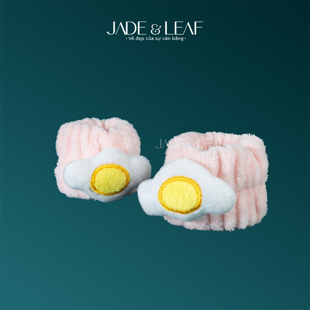 Băng Đeo Cổ Tay Jade&Leaf Cao Cấp, Cotton Mềm Mại 1 Cặp 2 Cái, Chống Nước Tiện Lợi Khi Rửa Mặt
