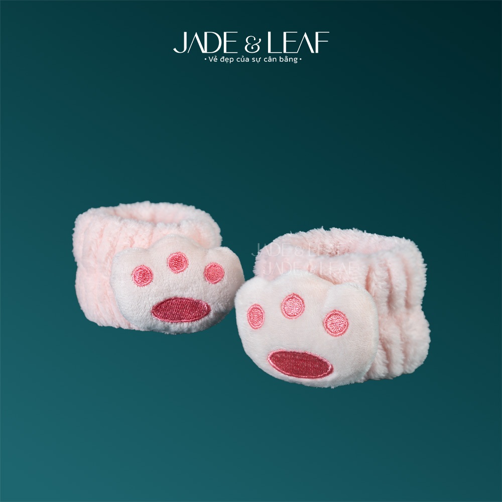 Băng Đeo Cổ Tay Jade&Leaf Cao Cấp, Cotton Mềm Mại 1 Cặp 2 Cái, Chống Nước Tiện Lợi Khi Rửa Mặt