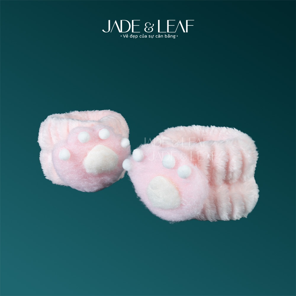 Băng Đô Đeo Cổ Tay Jade&Leaf, Chất Liệu Cotton Mềm Mại 1 Cặp 2 Cái Chống Nước Tiện Lợi Dễ Thương