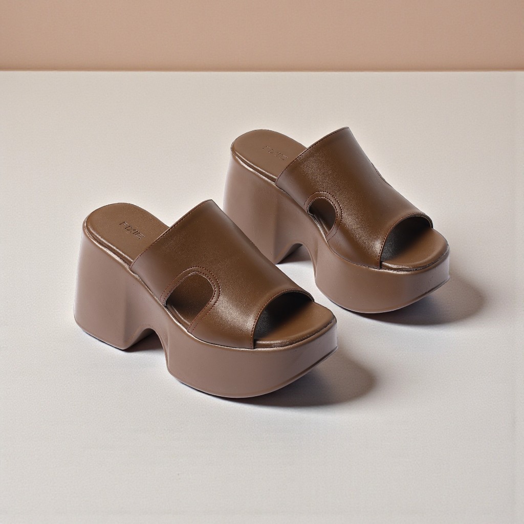 Dép Nữ Đế Xuồng 9cm Quai Chữ H Thời Trang Pixie H437
