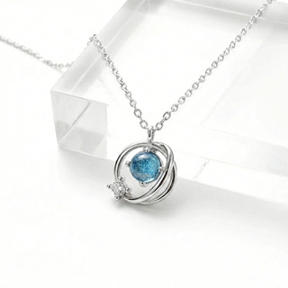 Dây Chuyền Bạc Đính Đá Ocean Đơn Giản Chormic, Dây Chuyên Nữ Đính Đá Thanh Lịch Ocean Sea CM079