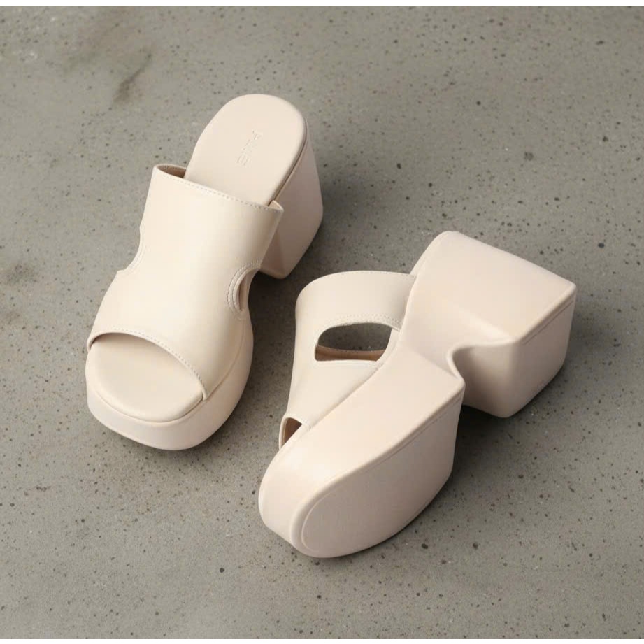 Dép Nữ Đế Xuồng 9cm Quai Chữ H Thời Trang Pixie H437