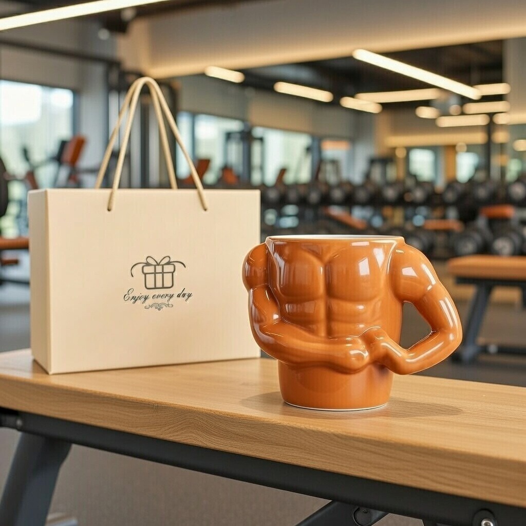 Ly Sứ Hình Cơ Bắp 6 Múi Cho Gymer – Cốc Cafe Độc Lạ Tặng Bạn Trai Đam Mê Gym