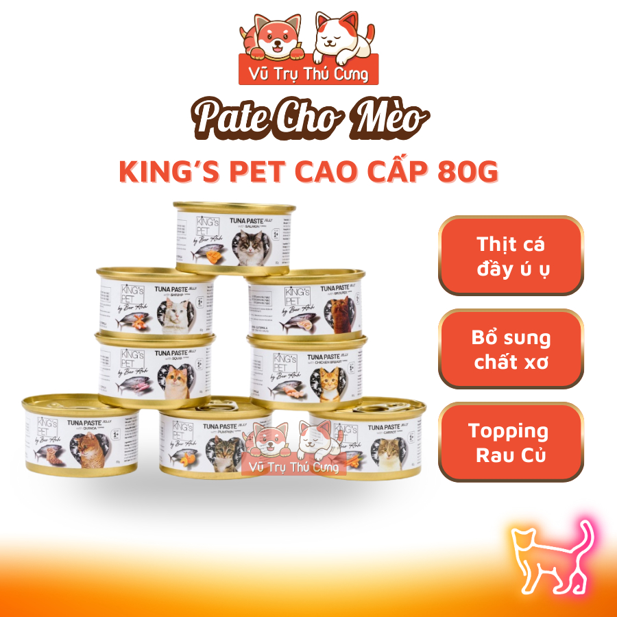 Pate Cho Mèo King's Pet by Bao Anh Cao Cấp Từ Thịt và Rau Củ 85g