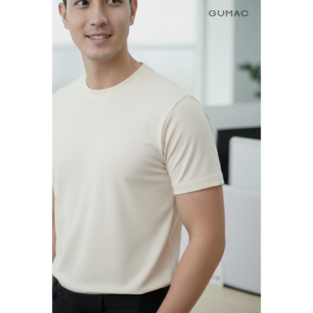 Áo Thun Nam Basic Chất Thun Nano Thời Trang GUMAC LATNF0432