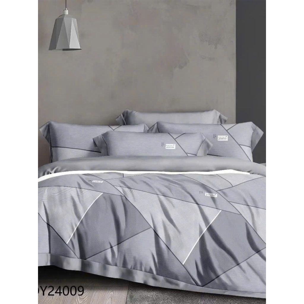 Bộ ga giường Tencel lụa cao cấp mát lạnh 4 món áo gối ôm có dây kéo mềm mịn không bao gồm mền