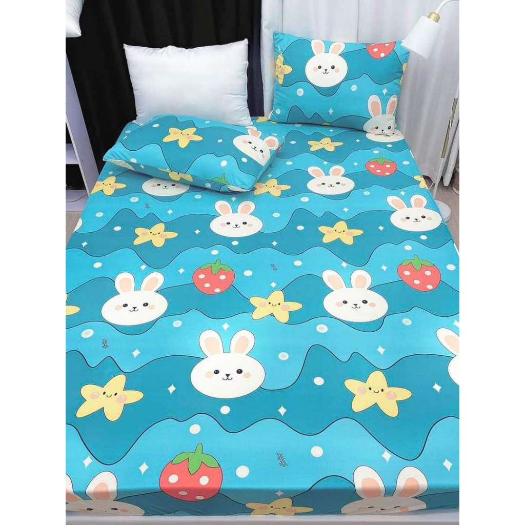 Ga trải giường thun lạnh Hàn Quốc in 3D bọc nệm cao dưới 30cm đủ size 1m 1m6 1m8 đến 2m2