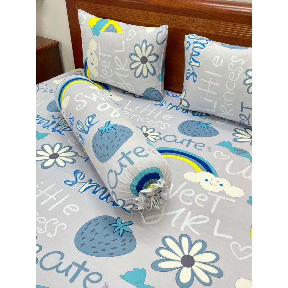 Ga trải giường thun lạnh Hàn Quốc in 3D bọc nệm cao dưới 30cm đủ size 1m 1m6 1m8 đến 2m2