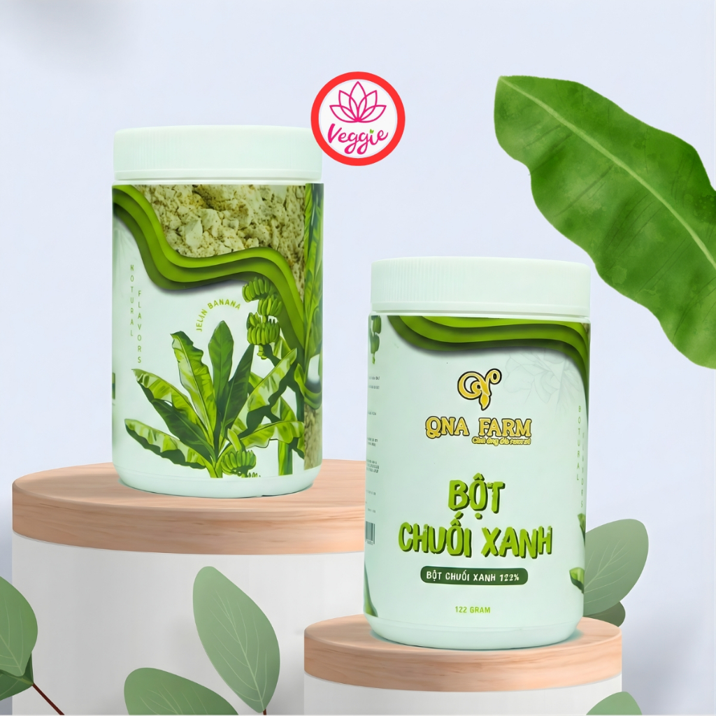 Bột Chuối Xanh QNA Farm Nguyên Chất (Hộp 500g) - Hỗ Trợ Dạ Dày, Giảm Cân, Tiểu Đường.